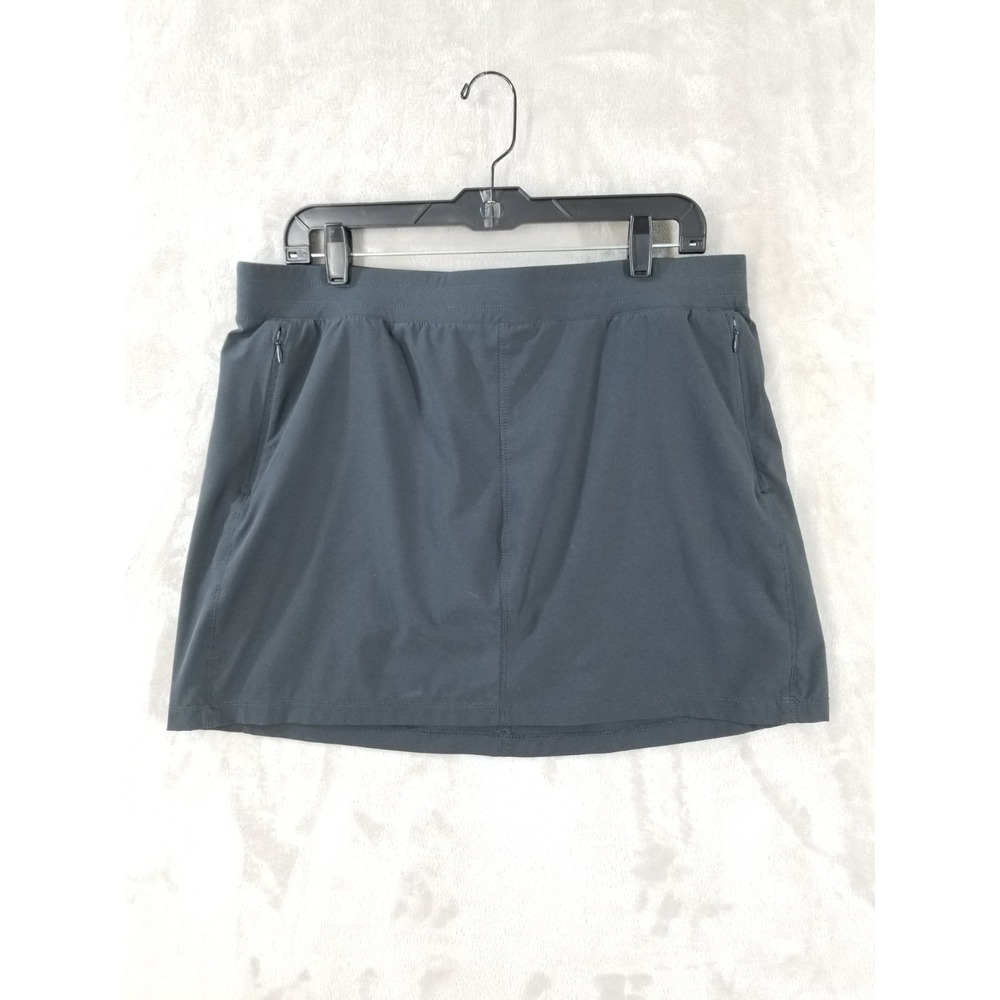 Kuhl Skorts Women L Gray Pull On Nylon Zip Pocket Freeflex Active Outdoor Skirt